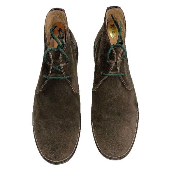 GEOX Men 12 Espresso Suede Chukka Desert Boots Italian Patent Rubber Outsole - Picture 3 of 8